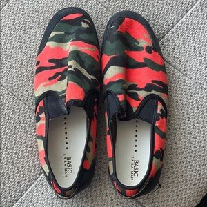 Zara Camouflage Loafers - Red, Green, Black